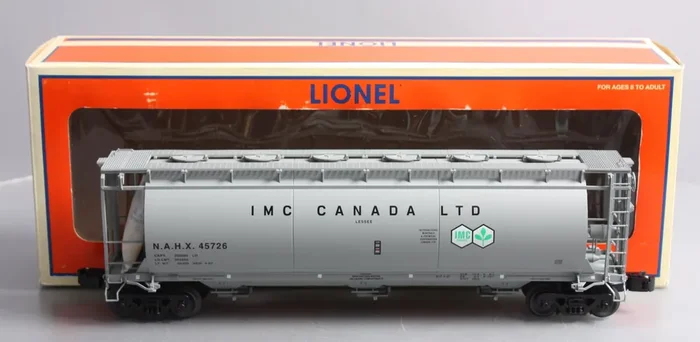 Lionel 6-27172 O Gauge IMC Canada Cylindrical 3-Bay Covered Hopper 45726 LN/Box