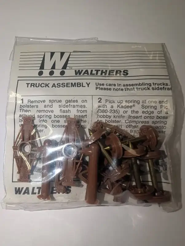Walthers 84-1202 HO Plastic & Metal Roller Bearing Truck Assembly Kit