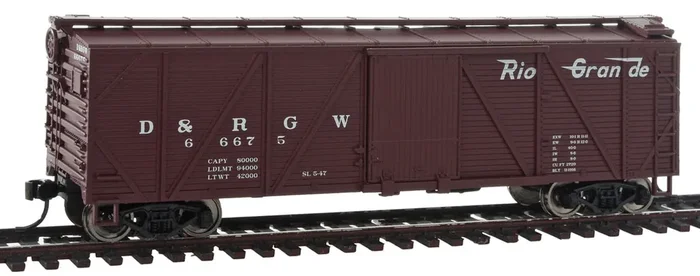 Walthers 910-2502 HO D&RGW 40‘ Single Sheath Box Car 66675 NIB