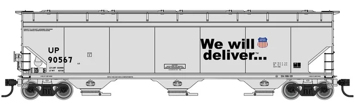 Walthers 910-7677 HO Union Pacific 60‘ NSC 5150 3-Bay Covered Hopper RTR 90567
