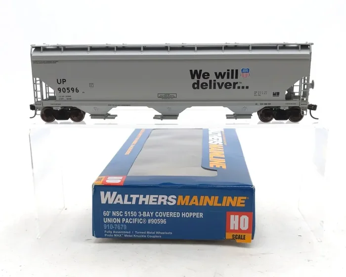 Walthers 910-7679 HO Union Pacific 60‘ NSC 5150 3-Bay Covered Hopper 90596 NIB