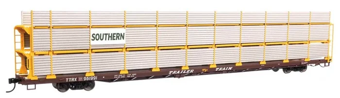 Walthers 910-8321 HO SOU 89‘ Flatcar w/ Tri-Level Shielded Auto Rack RTR 961991 LN/Box